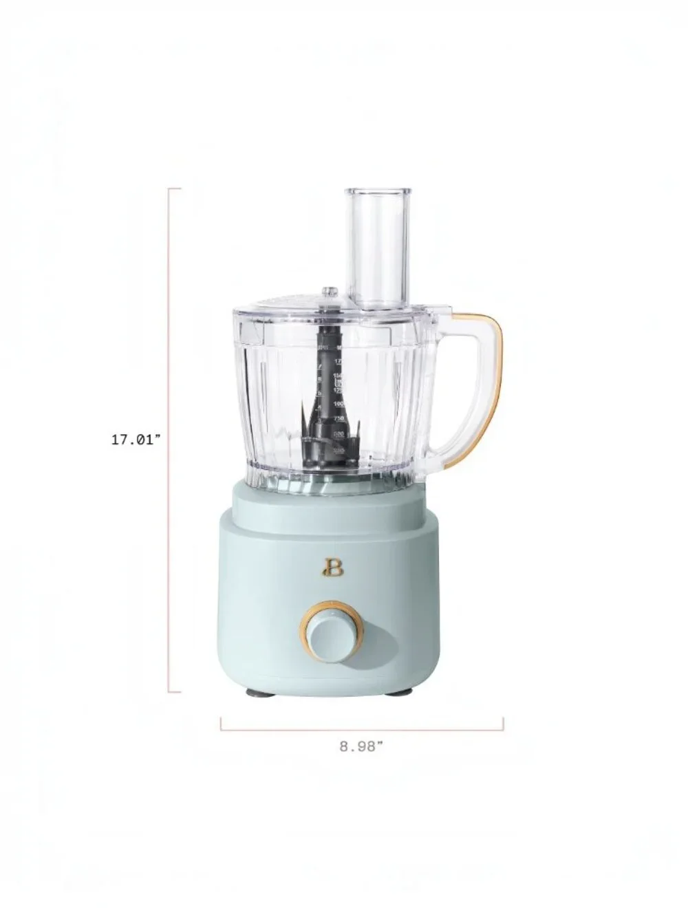 Beautiful 10-Cup Food Processor with Accessories Hydrangea Blue Drew Barrymore